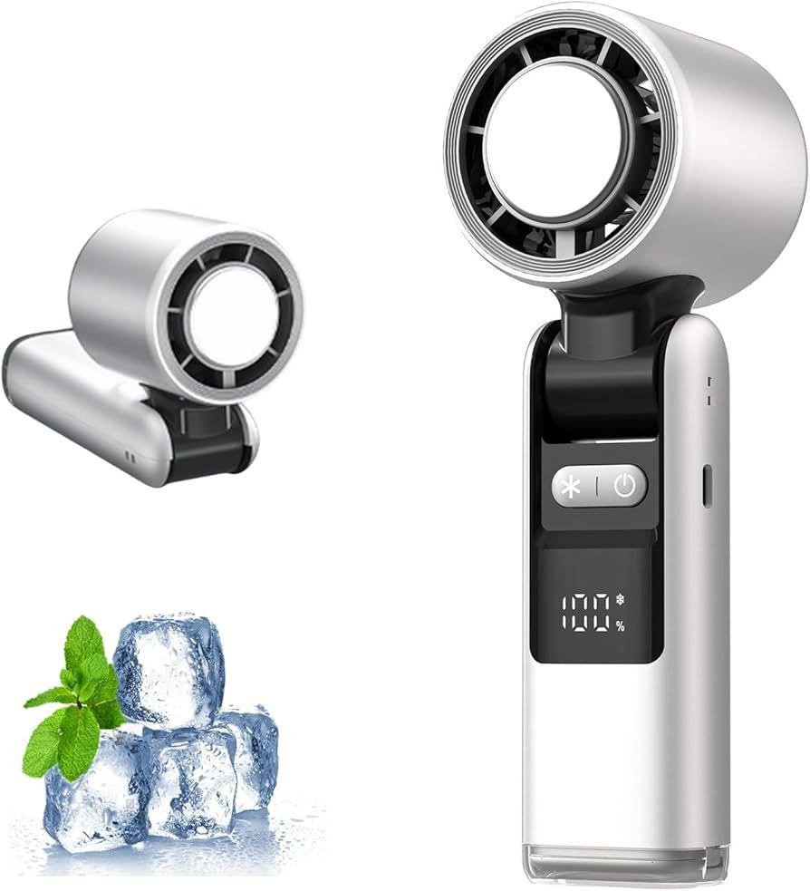 Handheld Ice Cooling Turbo Fan with LED Display K-801