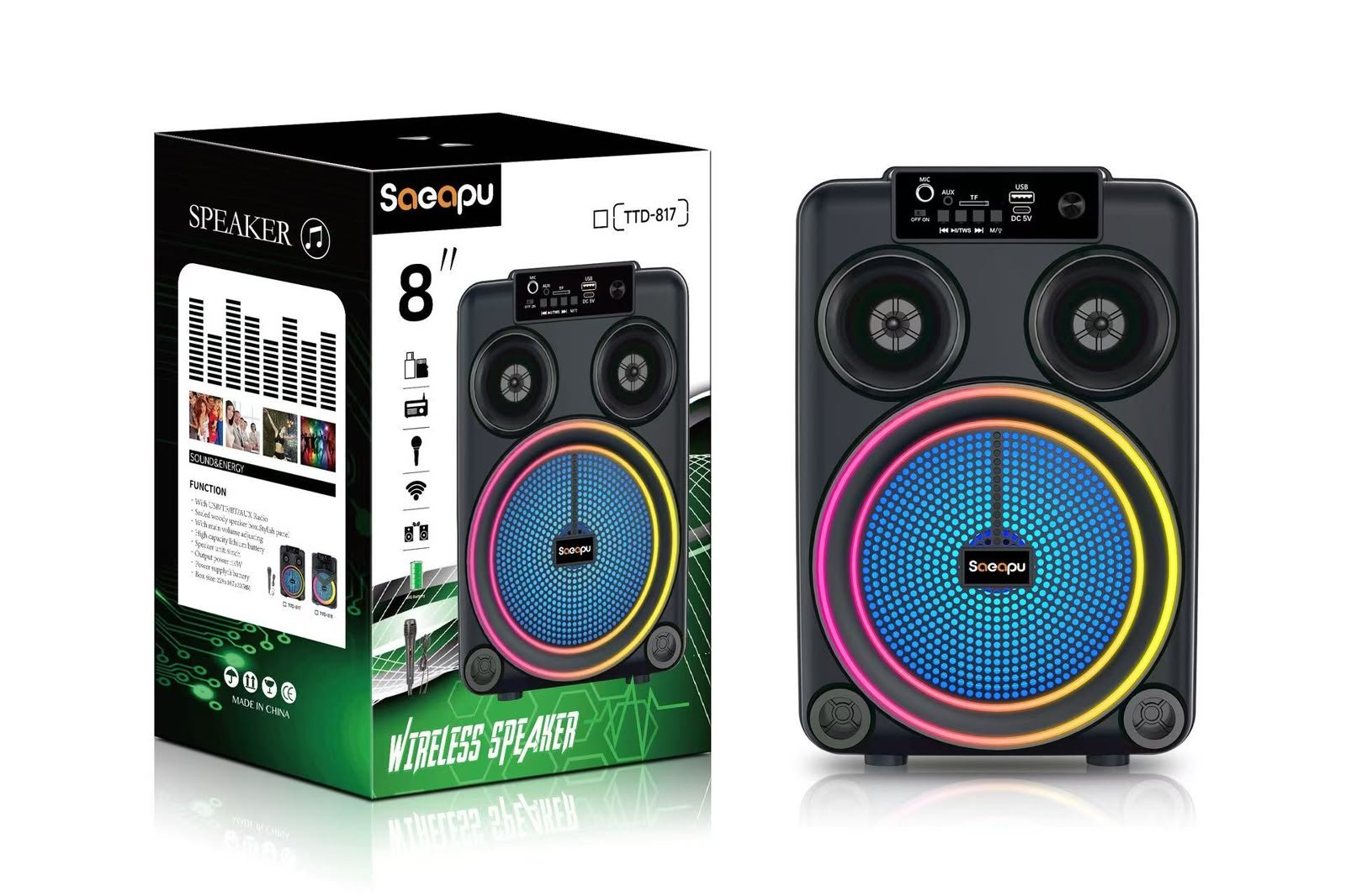 TTD-817/818 Wireless Speaker With wire microphone