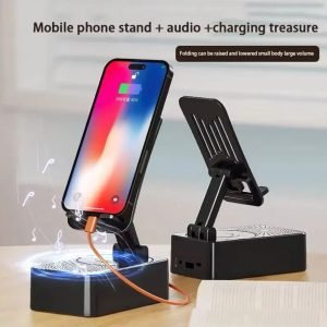 Stand Speaker-024 with Power bank and Mobile Stand Speaker | Powerful Sound Amplifier | Power bank |Mobile Stand