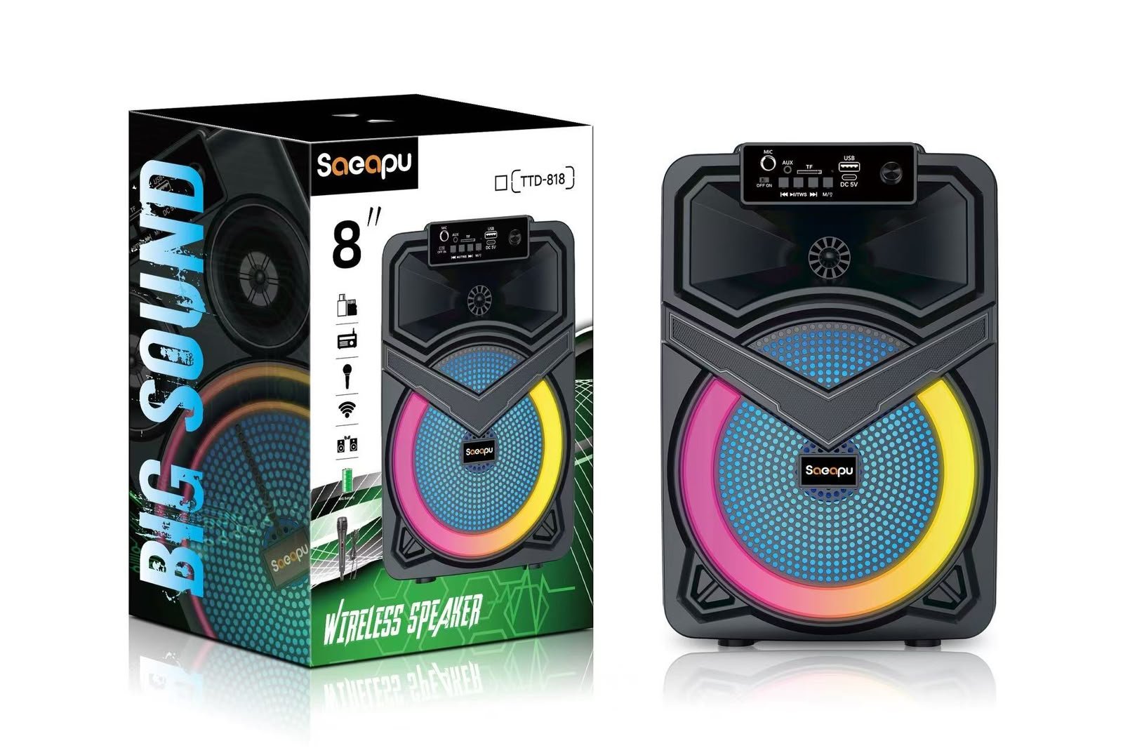 TTD-818 Wireless Party Speaker | টিটিডি-৮১৮ পার্টি স্পিকার