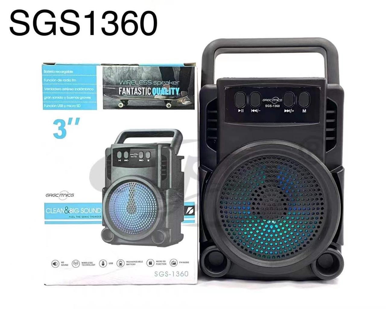 GTS-1360 Wireless Bluetooth Speaker | জিটিএস-১৩৬০ ওয়্যারলেস ব্লুটুথ স্পিকার
