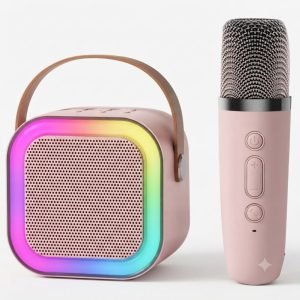 ​🌟 K12 Portable Wireless 🎤 Karaoke Bluetooth Speaker with 1 Wireless Microphone 🎸 (Multipurpose Party & Kids Singing Speaker) 🚀