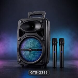 GTS-2385 Portable Wireless Speaker – 8” drive with 2 wireless microphones