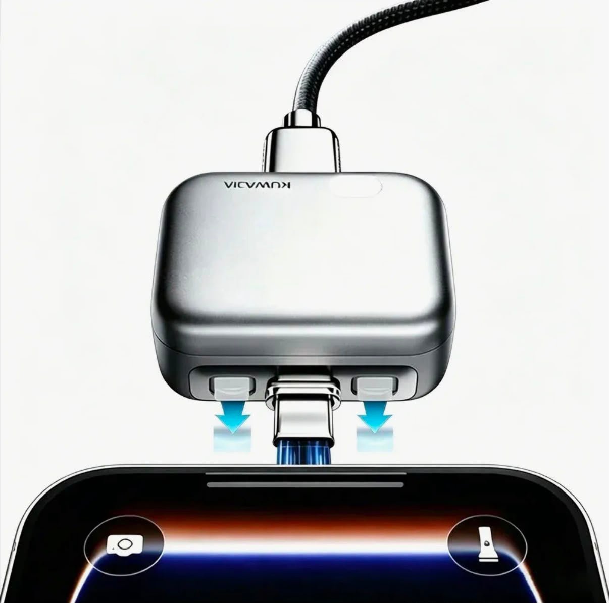 140W Smart Auto-Cut Type-C Charging Adapter  Automatic Separator with LED Light